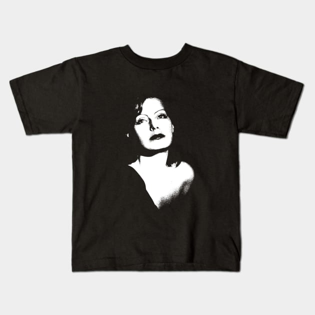 Greta Garbo Kids T-Shirt by GloopTrekker